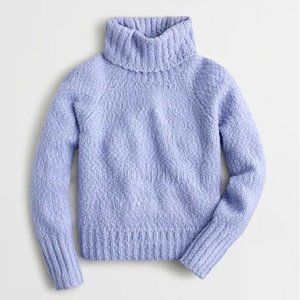 J. Crew Chunky Alpaca Turtleneck Sweater in French Blue
